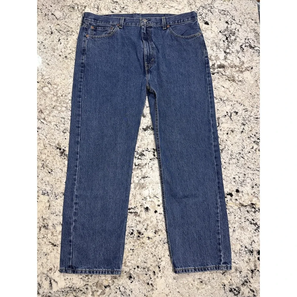 Levi's 505 Jeans Men 42x30 (Fits 40x30) Blue Denim Straight Leg Classic Fit